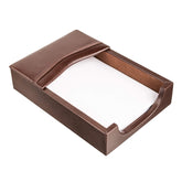Chocolate Brown Leather Memo Holder